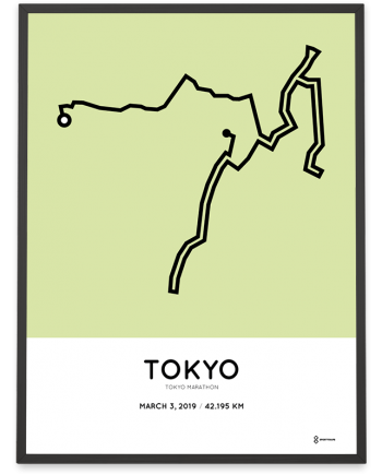 2019 Tokyo marathon course poster