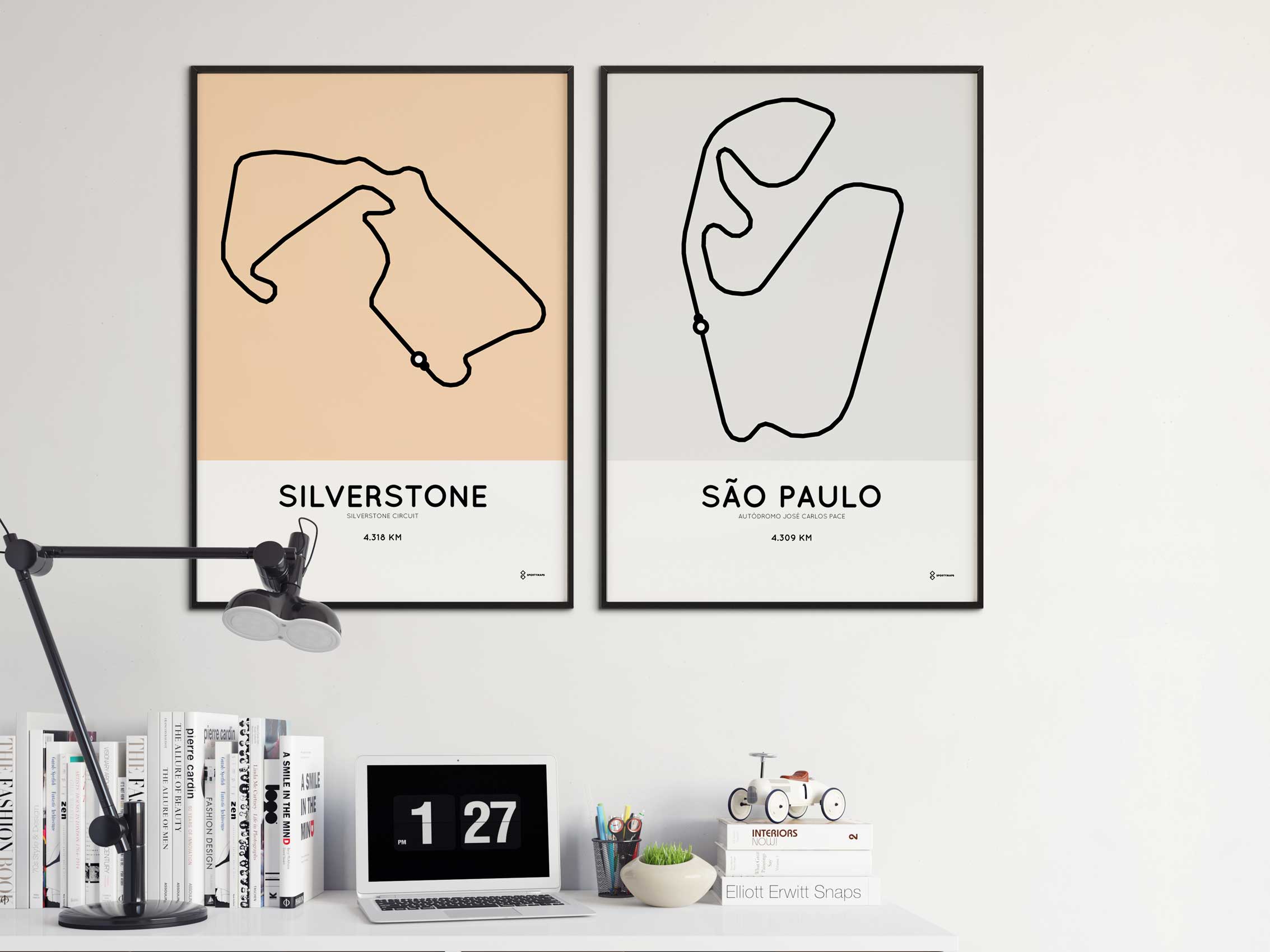 Sportymaps racetrack circuit prints Sportymaps racetrack circuit prints
