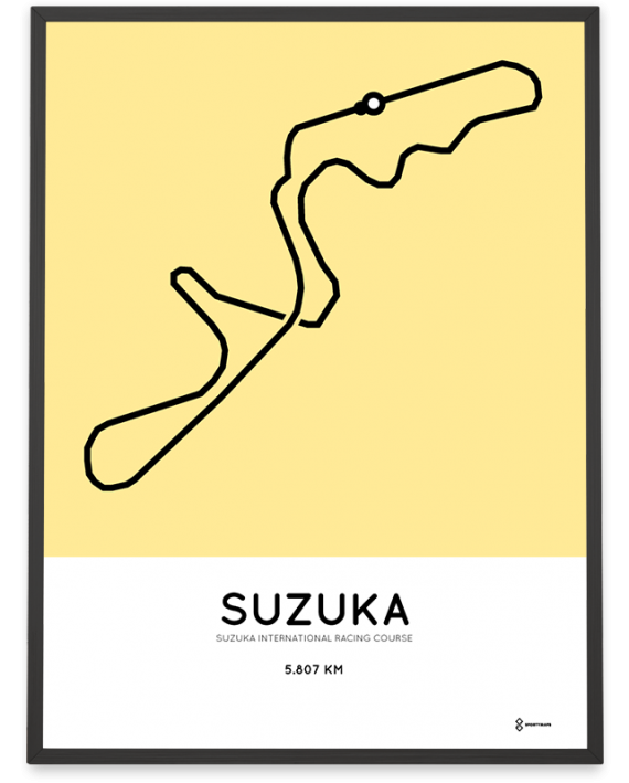 Suzuka International Racing Course racetrack print