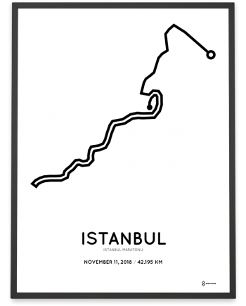 2018 Istanbul maratonu course poster