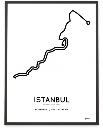 2018 Istanbul maratonu course poster