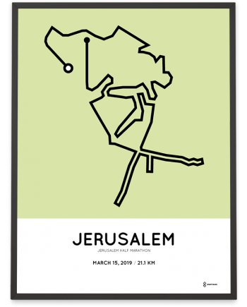 2019 Jerusalem half marathon coursemap print