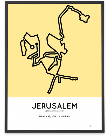 2019 Jerusalem marathon course print