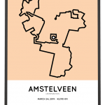 2019 Lentemarathon marathon routemap print