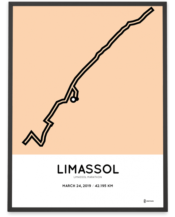 2019 Limassol marathon course poster