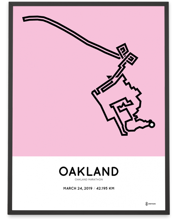 2019 Oakland marathon routemap sportymaps print