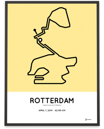 2019 marathon Rotterdam parcours poster