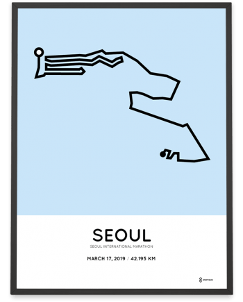 2019 Seoul International marathon course print