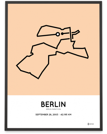 2003 Berlin marathon course poster