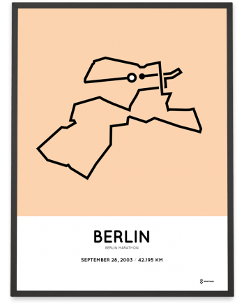 2003 Berlin marathon course poster