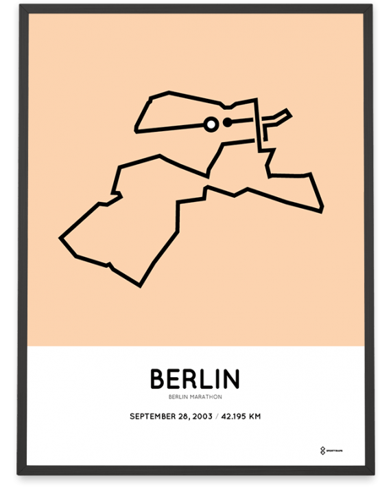 2003 Berlin marathon course poster