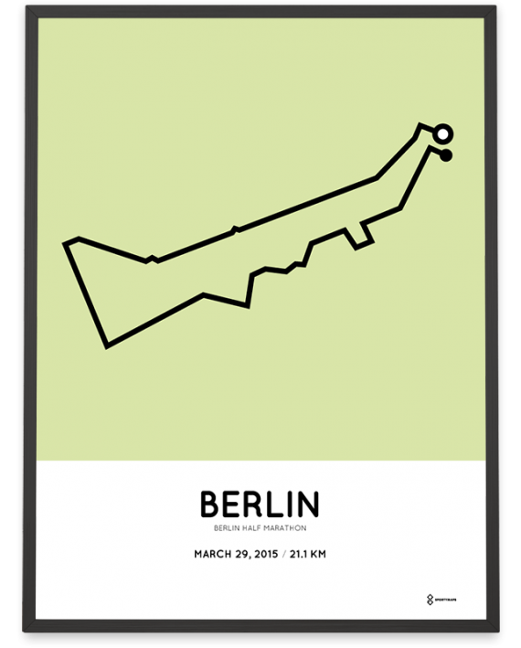 2015 Berlin half marathon strecke poster
