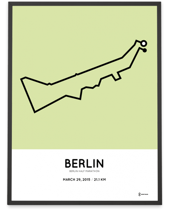 2015 Berlin half marathon strecke poster