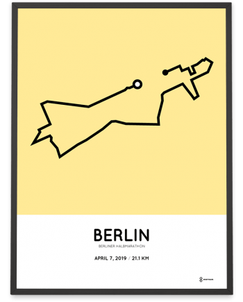 2019 Berlin half marathon course poster