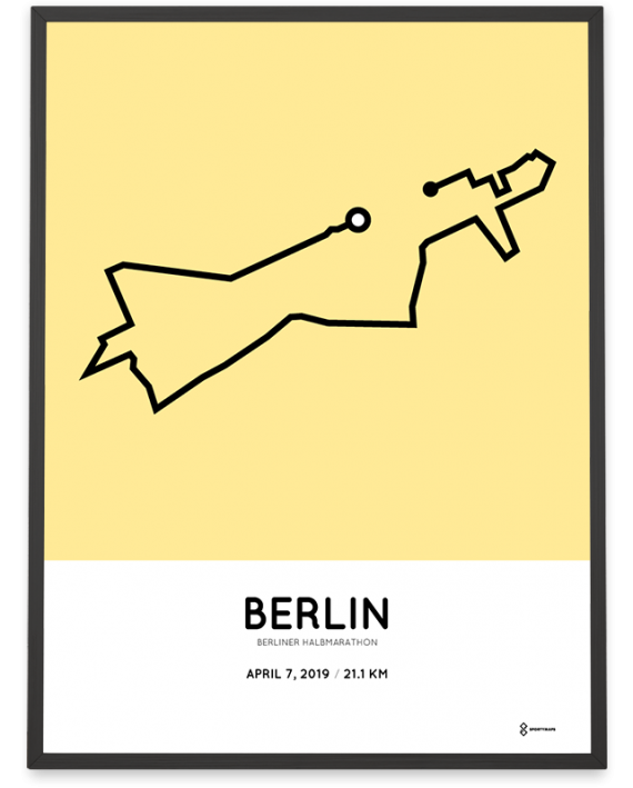 2019 Berlin half marathon course poster