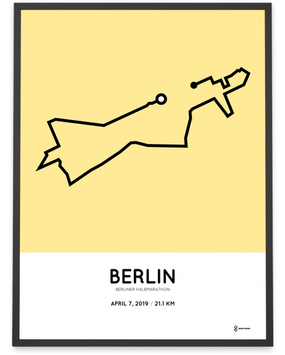 2019 Berlin half marathon course poster