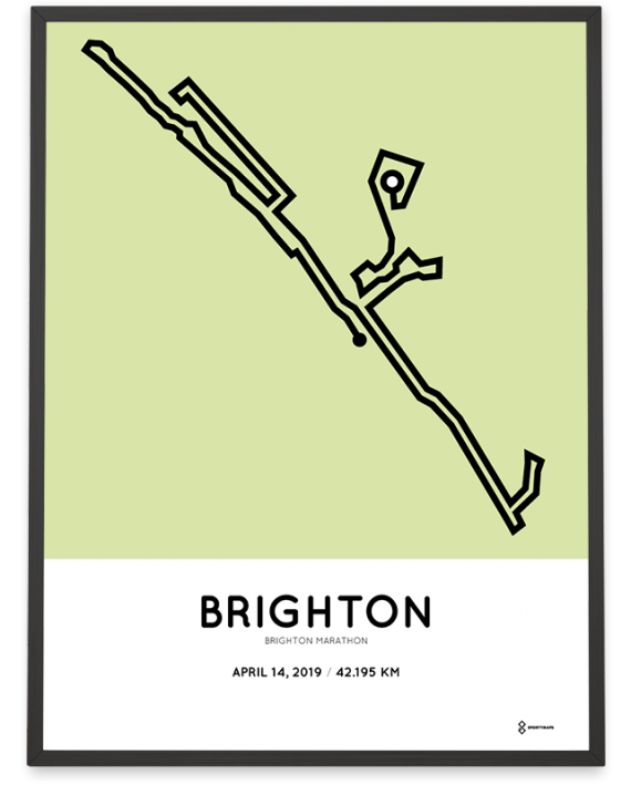 2019 Brighton marathon sportymaps course poster