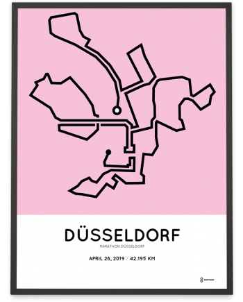 2019 Dusseldorf marathon route parcours poster