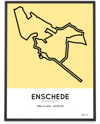 2019 Enschede marathon parcours poster