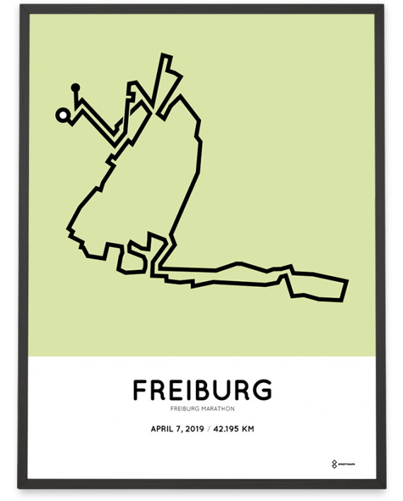 2019 Freiburg marathon strecke poster