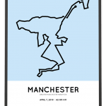 2019 Greater manchester marathon course poster