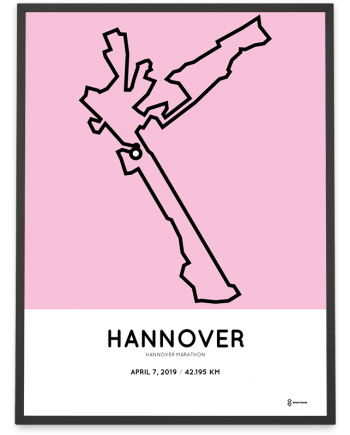 2019 Hannover marathon course poster