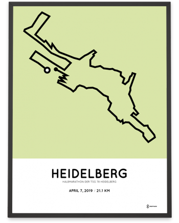 2019 Heidelberg halbmarathon strecke poster