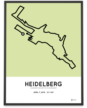 2019 Heidelberg halbmarathon strecke poster