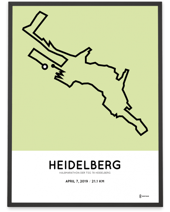 2019 Heidelberg halbmarathon strecke poster