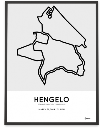 2019 Hengelo halve marathon route poster