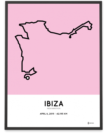 2019 Ibiza marathon course poster