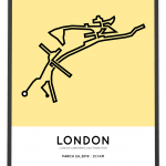 2019 London Landmarks half marathon course print