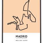 2019 Madrid marathon course poster