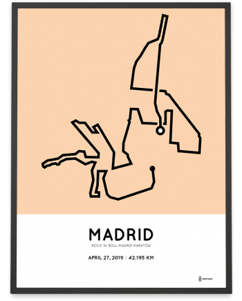 2019 Madrid marathon course poster