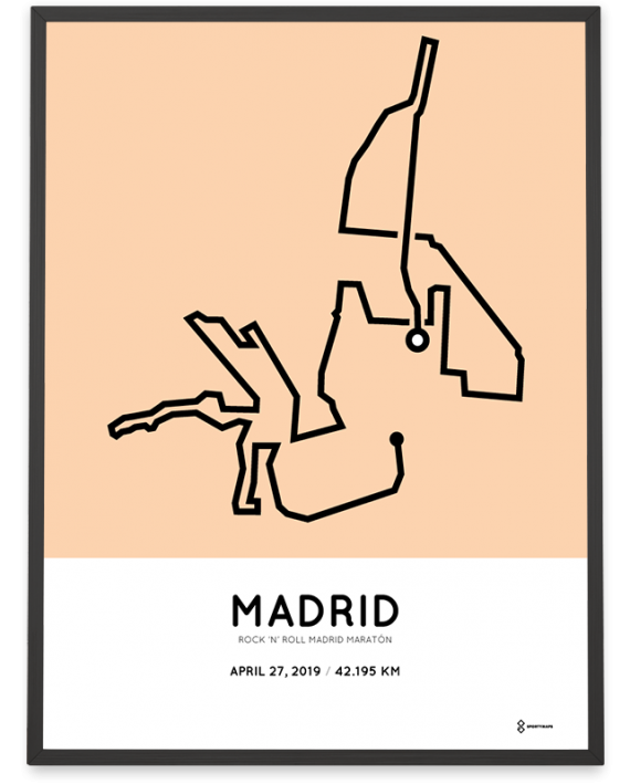 2019 Madrid marathon course poster