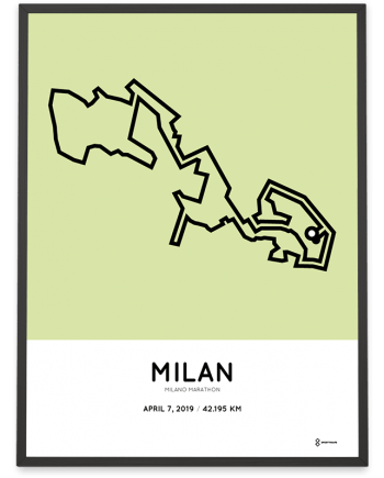 2019 Milano marathon course poster