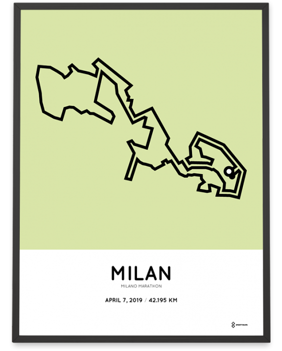 2019 Milano marathon course poster
