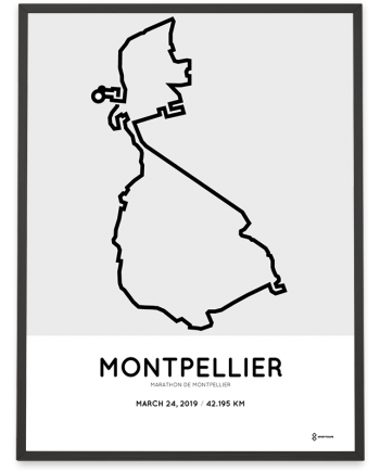 2019 Montpellier marathon course poster