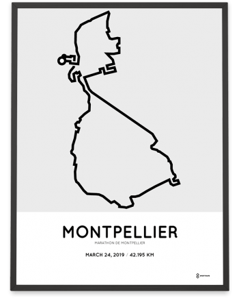 2019 Montpellier marathon course poster