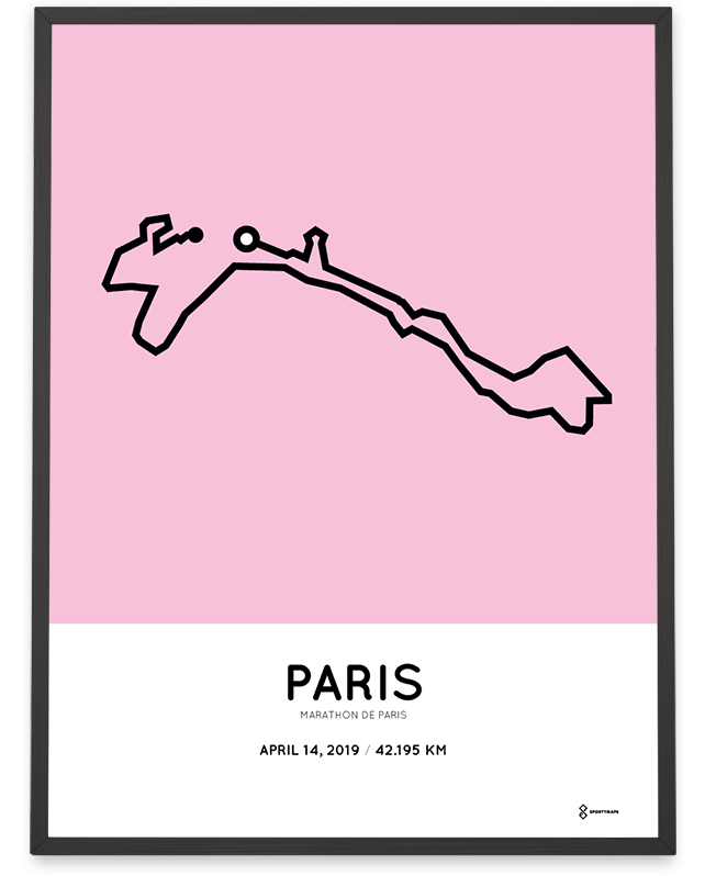 2019 Paris Marathon print – Sportymaps