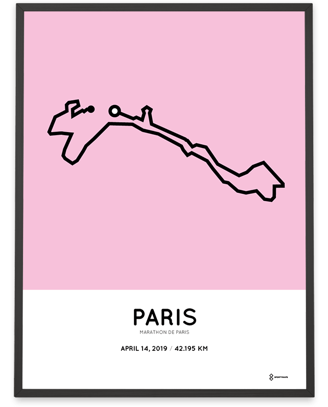 2019 Paris Marathon print – Sportymaps