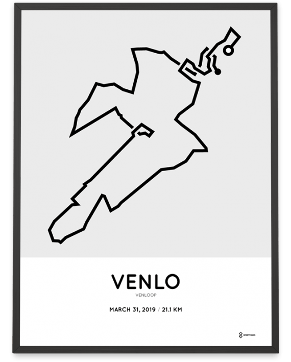 2019 Venloop sportymaps route poster