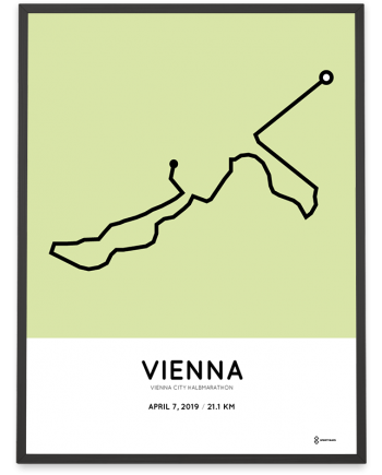 2019 Vienna City half marathon course poster