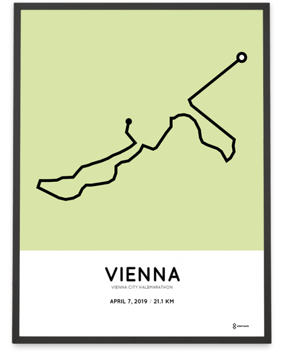 2019 Vienna City half marathon course poster