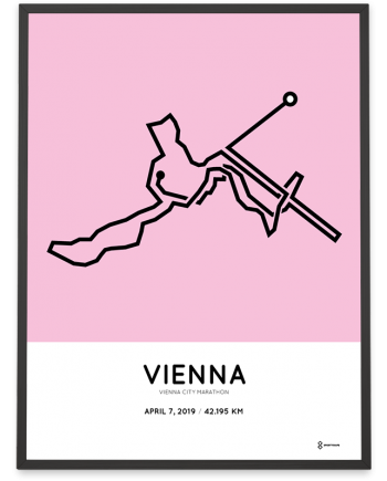 2019 Vienna City marathon course poster
