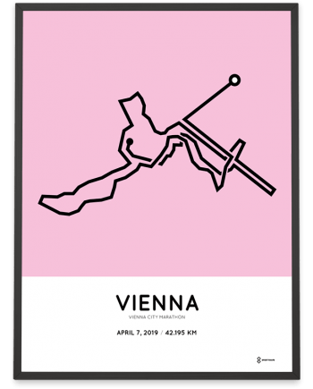 2019 Vienna City marathon course poster