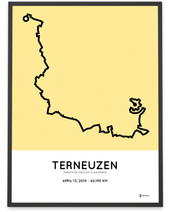 2019 Marathon Zeeuws-Vlaanderen parcours sportymaps poster