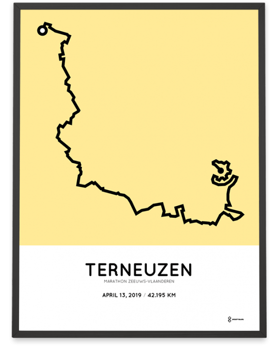 2019 Marathon Zeeuws-Vlaanderen parcours sportymaps poster