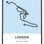 2009 London marathon course poster