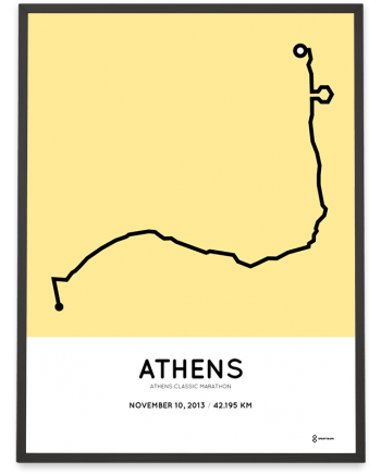 2013 Athens marathon course poster